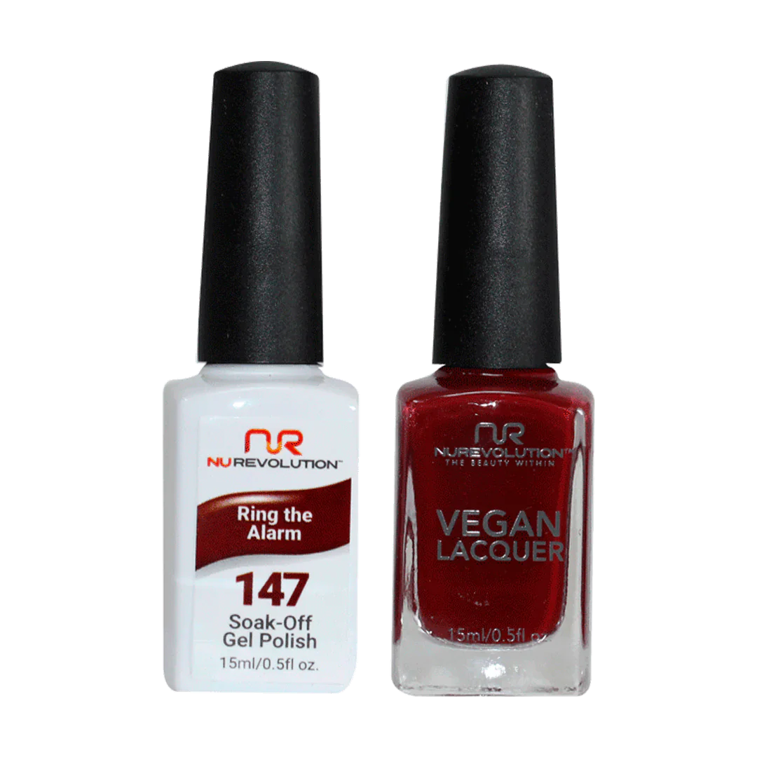 Gel nail polish starter packs-NuRevolution Trio Duo Gel & Lacquer 147 Ring the Alarm