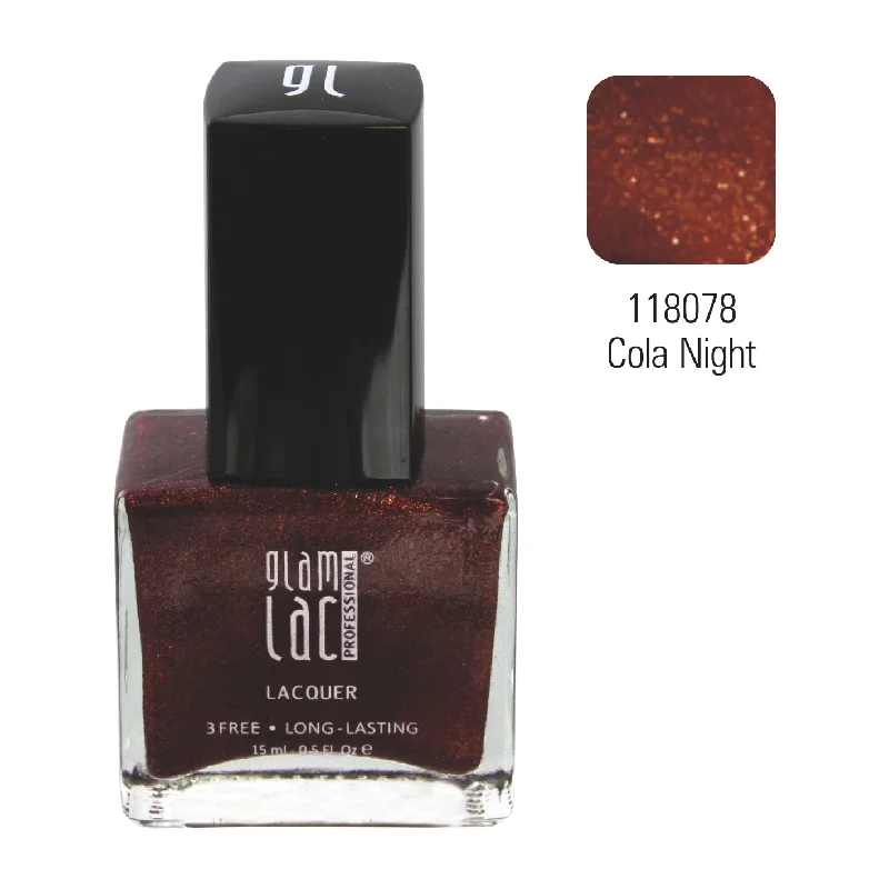 Hydrating nail cuticle balm-GlamLac gel effect nail lacquer polish 15 ml, 118078 COLA NIGHT