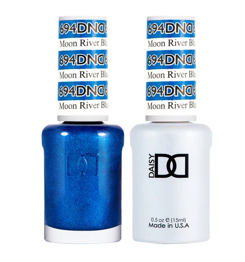 Durable nail polish top coat-DND Duo - Moon River Blue - 694