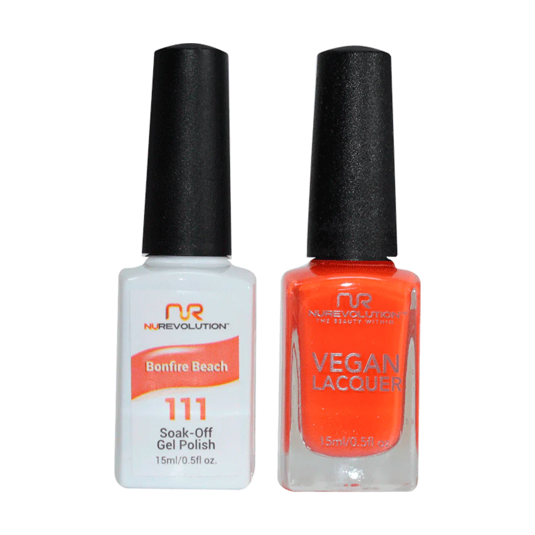 Non-toxic nail wipes-NuRevolution Trio Duo Gel & Lacquer 111 Bonfire Beach