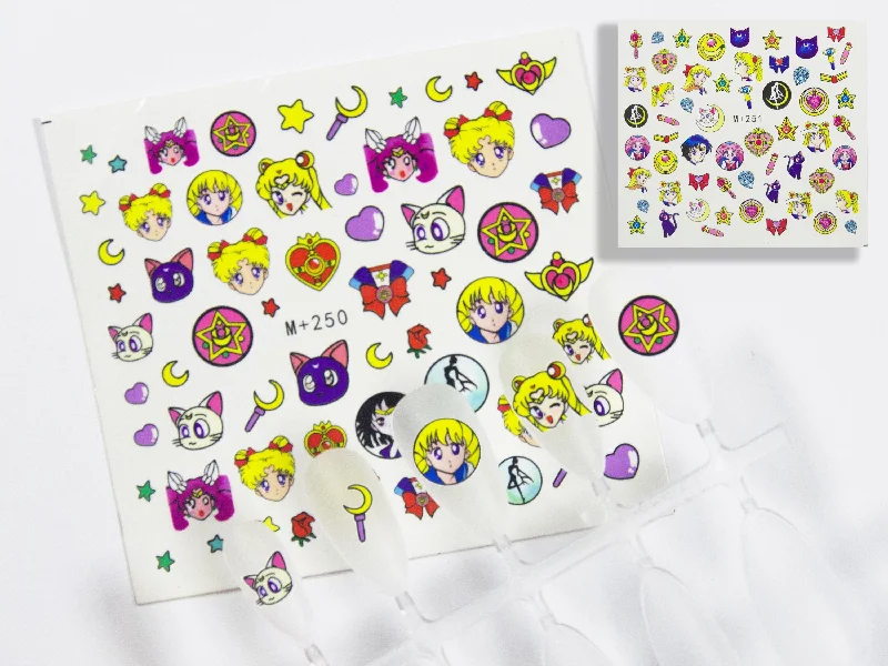 Hydrating nail balm-Sailor Moon Water Transfer Tattoo Nail Decals