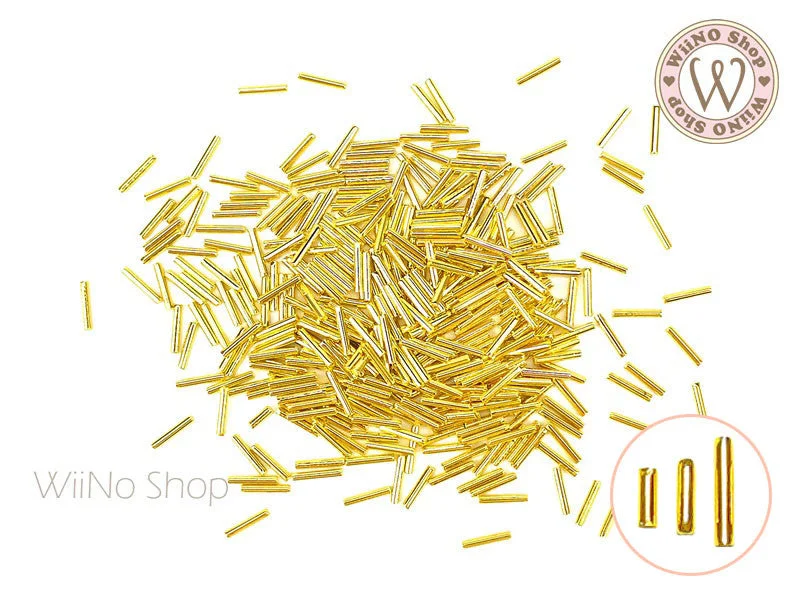 Rechargeable LED nail dryer-Gold Tube Metal Studs - 50 pcs (1x3mm/1x4mm/1x6mm)