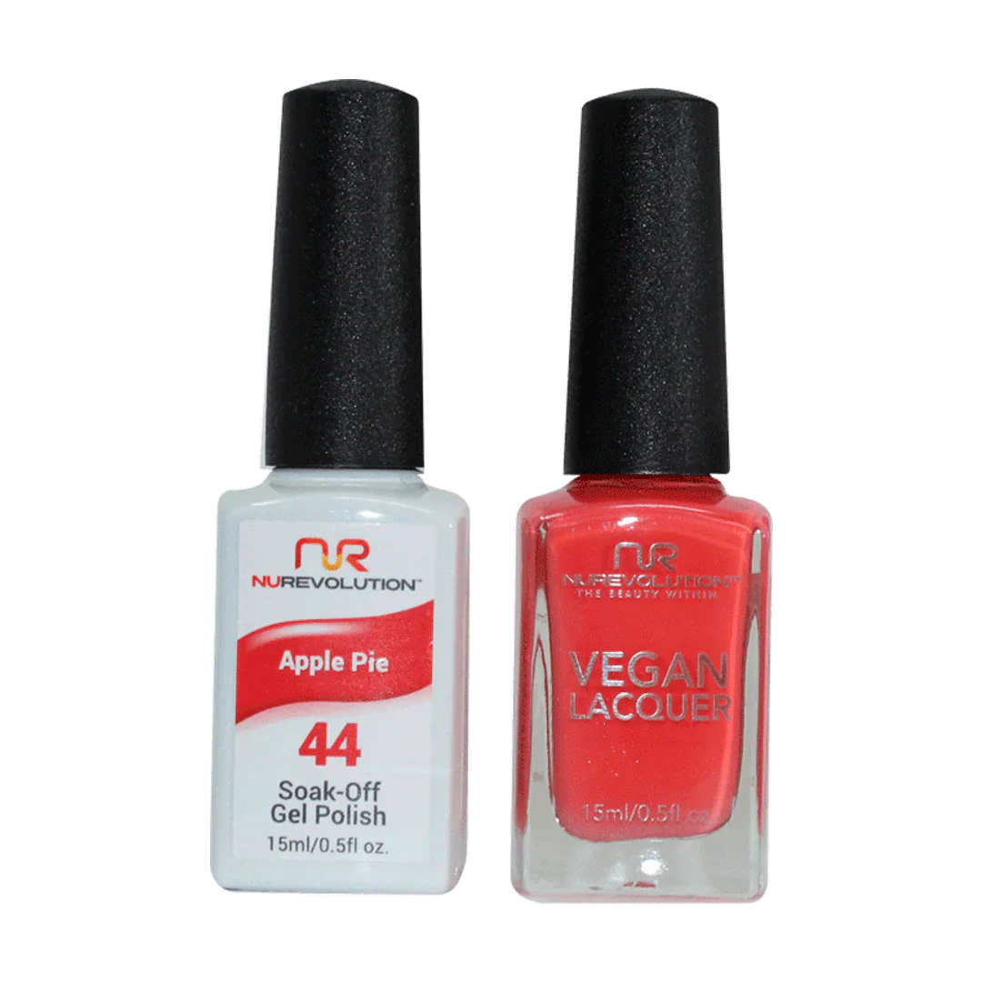 Diamond nail art gems-NuRevolution Trio Duo Gel & Lacquer 044 Apple Pie