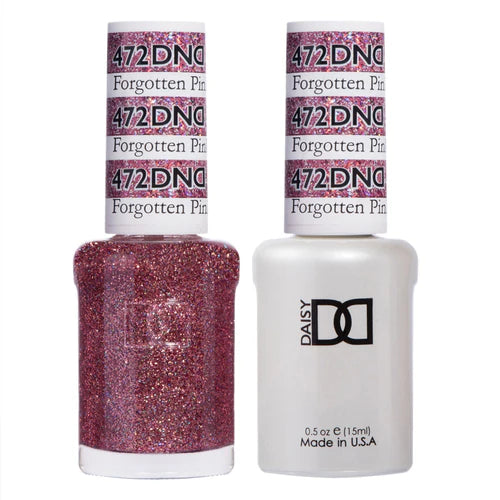 Chrome nail polish overlay-DND Duo - Forgotten Pink - 472