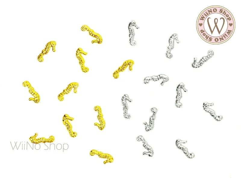 Ombre nail gel polish-Mini Seahorse Metal Studs - 10 pcs