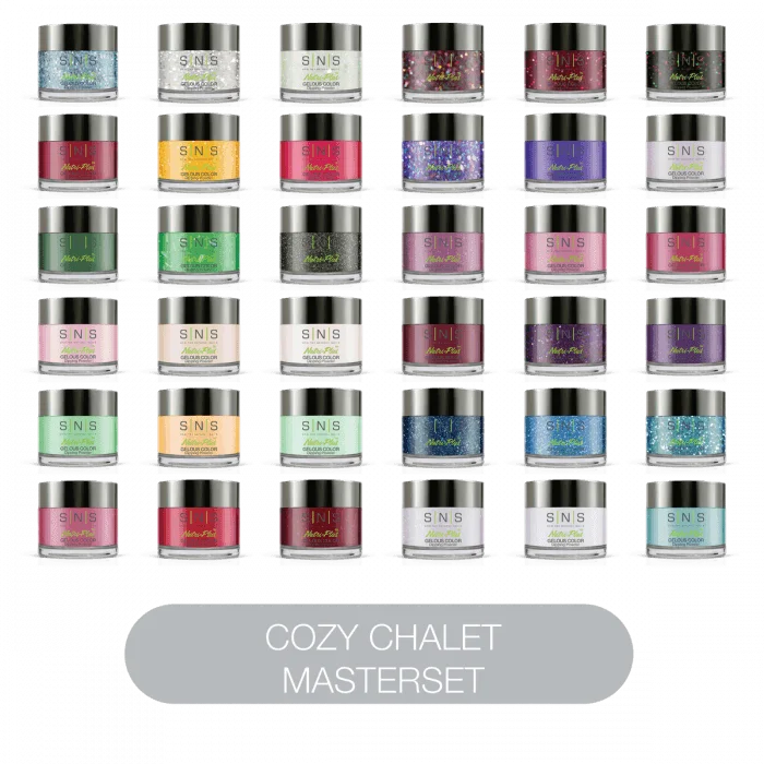 Glitter nail gel topper-SNS Dip Powder Cozy Chalet Master Set