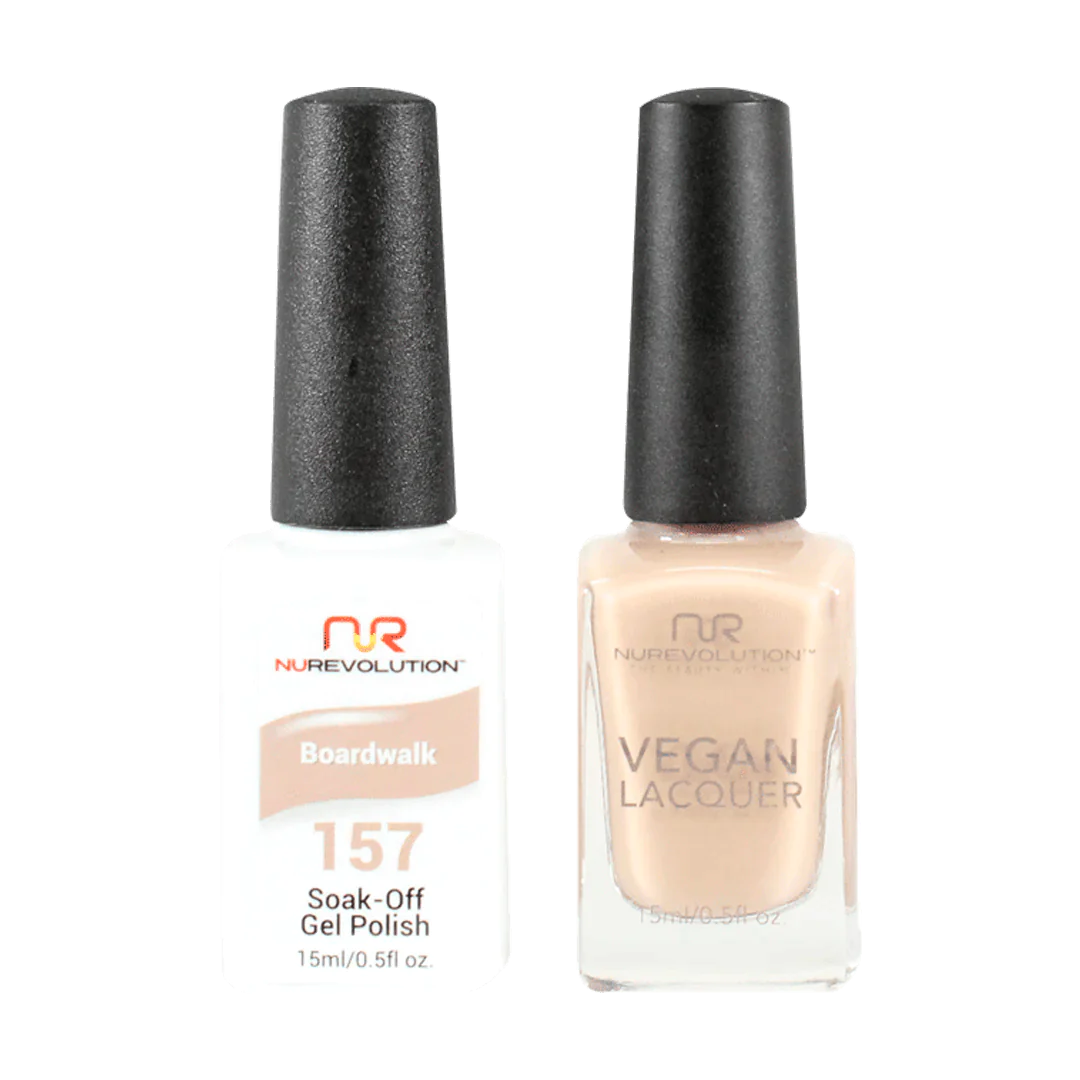 UV-gel nail polish kits-NuRevolution Trio Duo Gel & Lacquer 157 Boardwalk