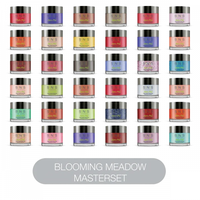 Satin nail polish overlay-SNS Dip Powder Blooming Meadow Master Set