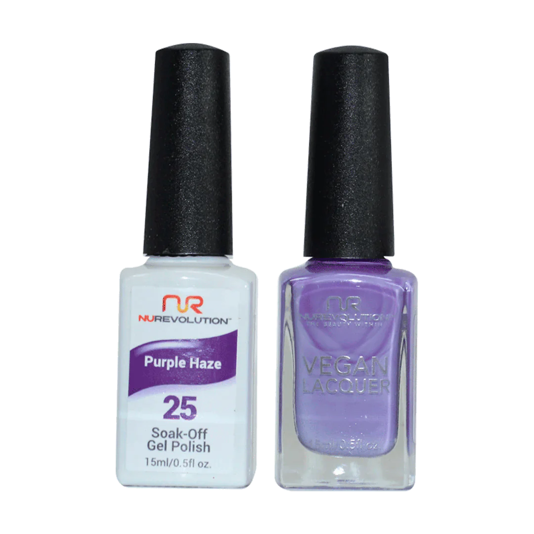 Satin nail gel top coat-NuRevolution Trio Duo Gel & Lacquer 025 Purple Haze