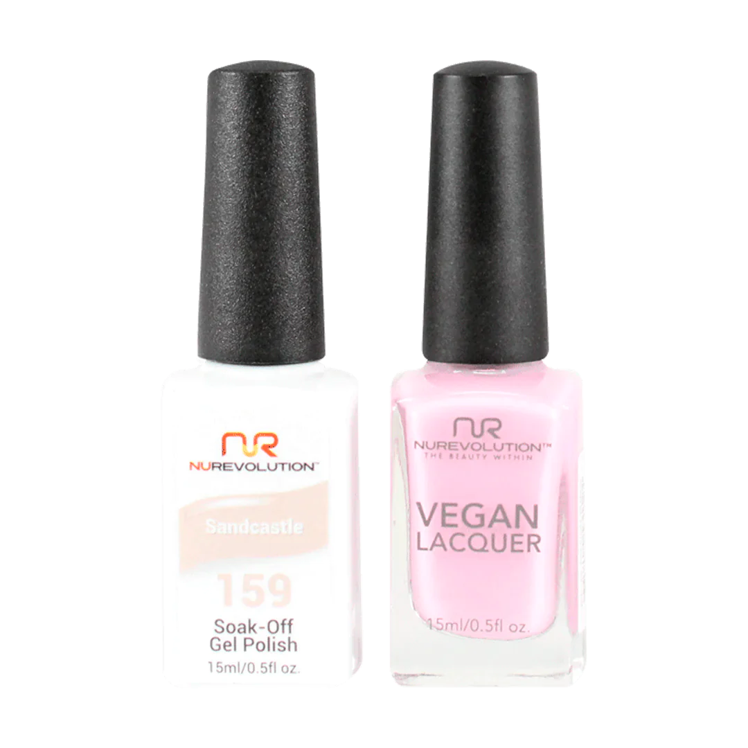 Non-toxic nail polish-NuRevolution Trio Duo Gel & Lacquer 159 Sandcastle