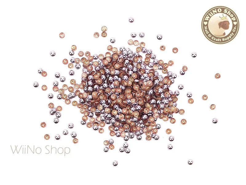 Strengthening nail gel-2mm Light Purple Round Dome Metal Studs  - 100 pcs