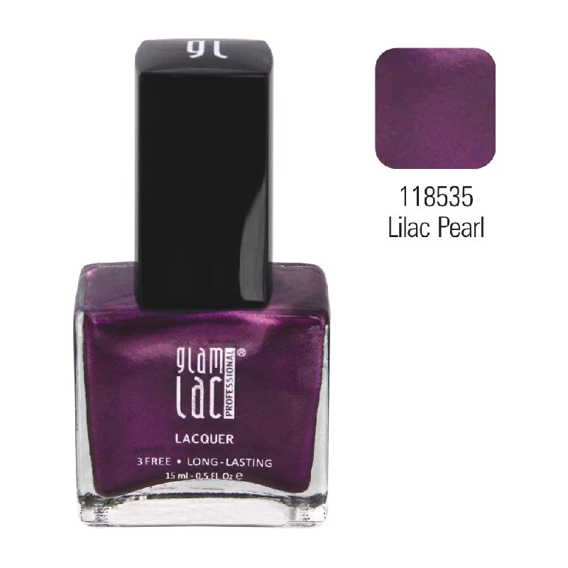 Non-toxic nail remover liquid-SALE! GlamLac gel effect nail lacquer polish 15 ml, 118535 LILAC PEARL