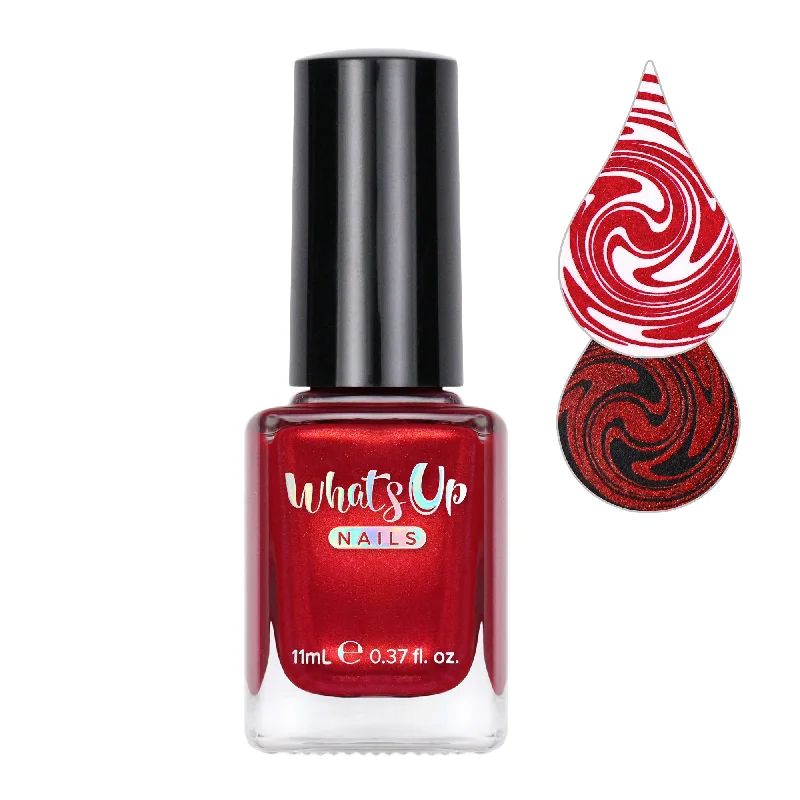 Protective nail varnish-Whats Up Nails - Hotter than Red Stamping Polish