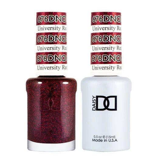 Mirror-effect nail glitter-DND Duo - Universal Red - 676