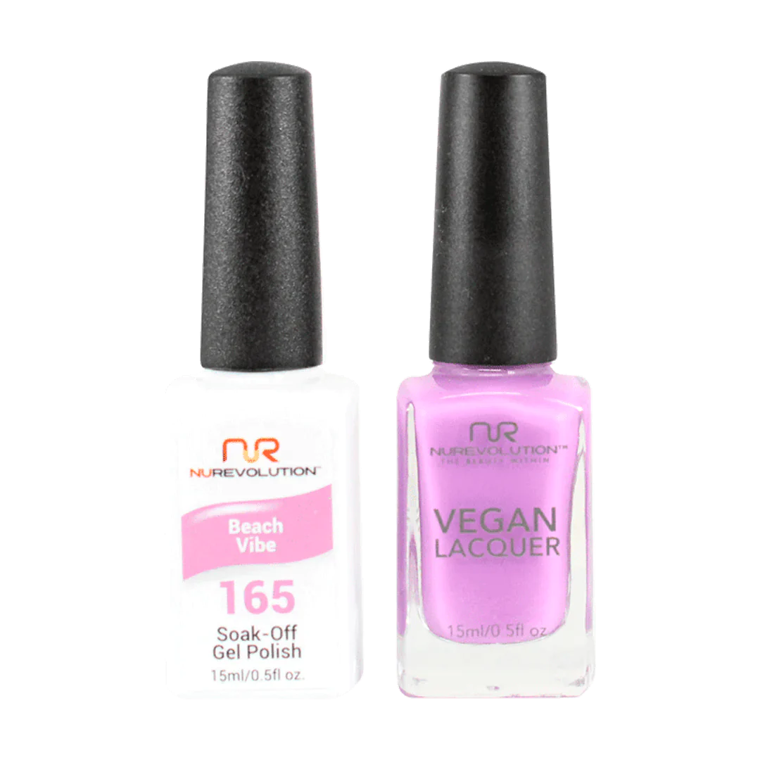 Rhinestone nail art gems-NuRevolution Trio Duo Gel & Lacquer 165 Beach Vibe