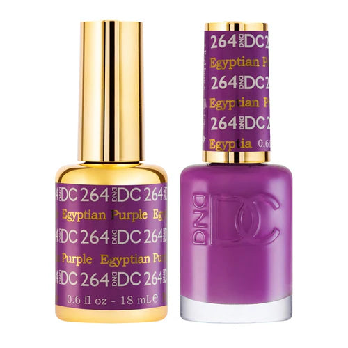 Neon nail gel tones-DND DC Duo - Egyptian Purple - 264