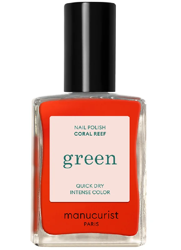 Multi-color nail polish kits-Manucurist Green Nail Polish Coral Reef