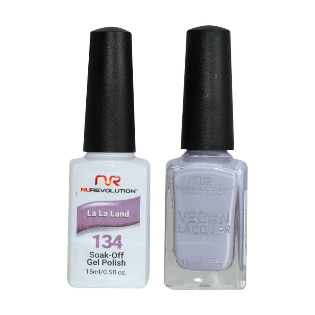 Premium nail acrylic sets-NuRevolution Trio Duo Gel & Lacquer 134 La La Land