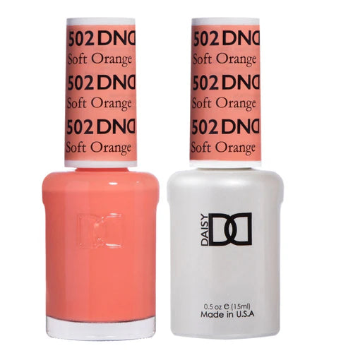 Satin nail varnish topper-DND Duo - Soft Orange - 502