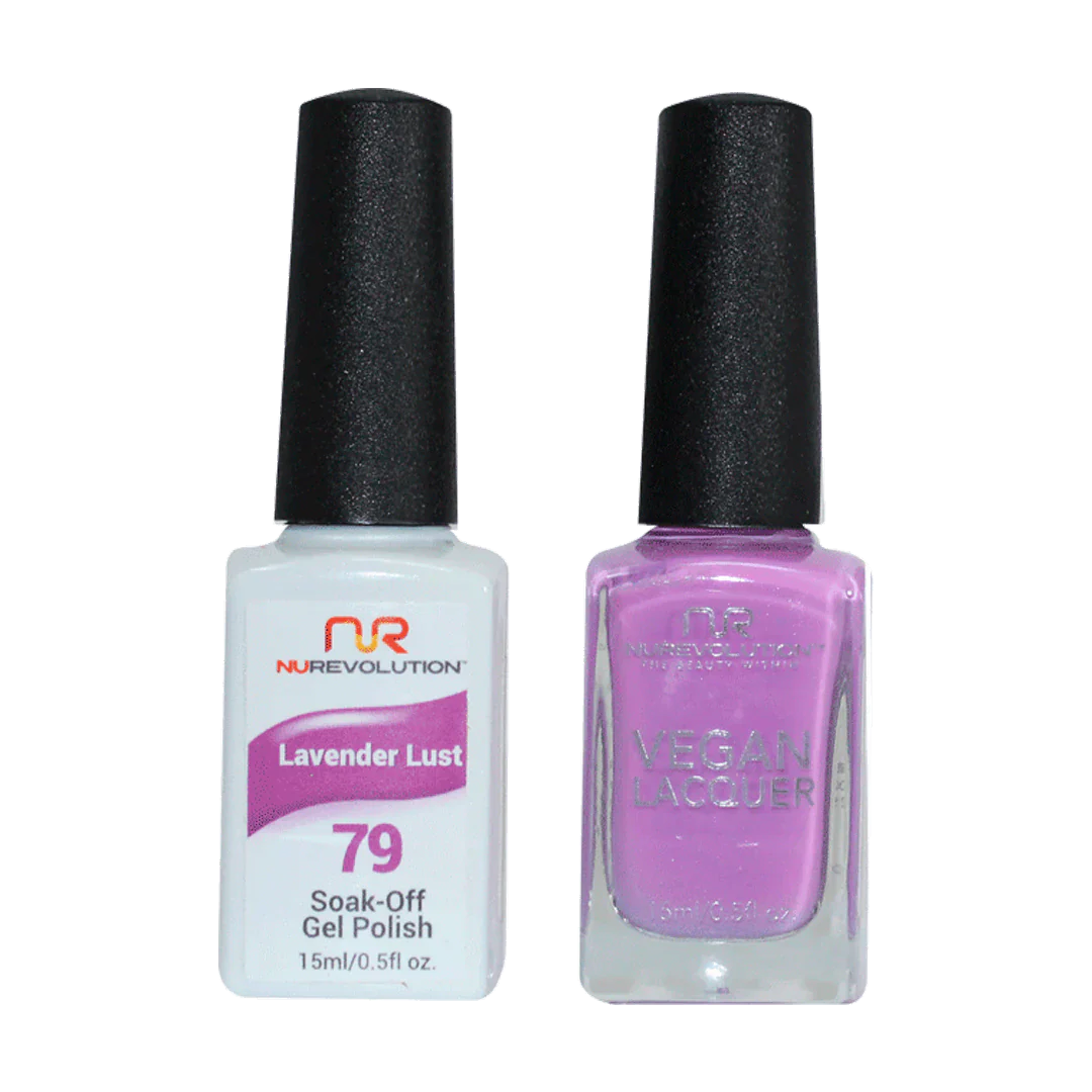 Strengthening nail varnish-NuRevolution Trio Duo Gel & Lacquer 079 Lavender Lust