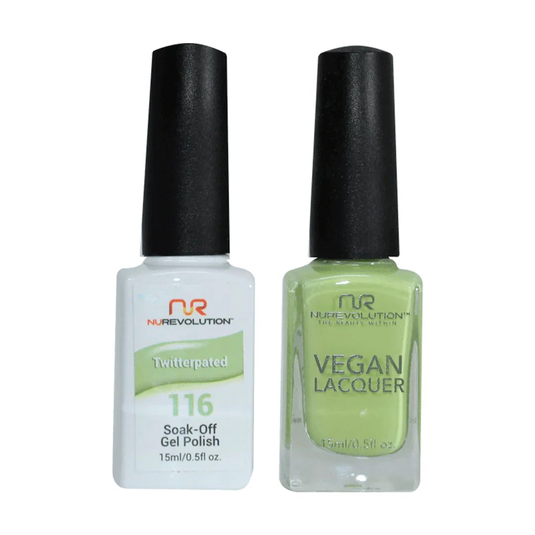 Durable nail gel polish-NuRevolution Trio Duo Gel & Lacquer 116 Twitterpated