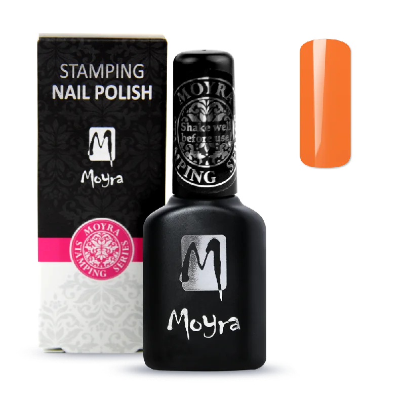 Strengthening nail varnish-Moyra - Smart Polish (Slow-Drying) SPS07 Orange Stamping Polish