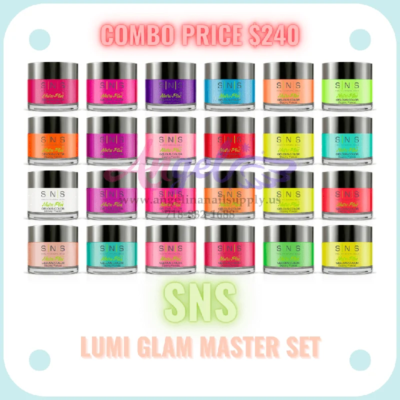 Matte nail gel topper-SNS Dip Powder Lumi Glam Master Set