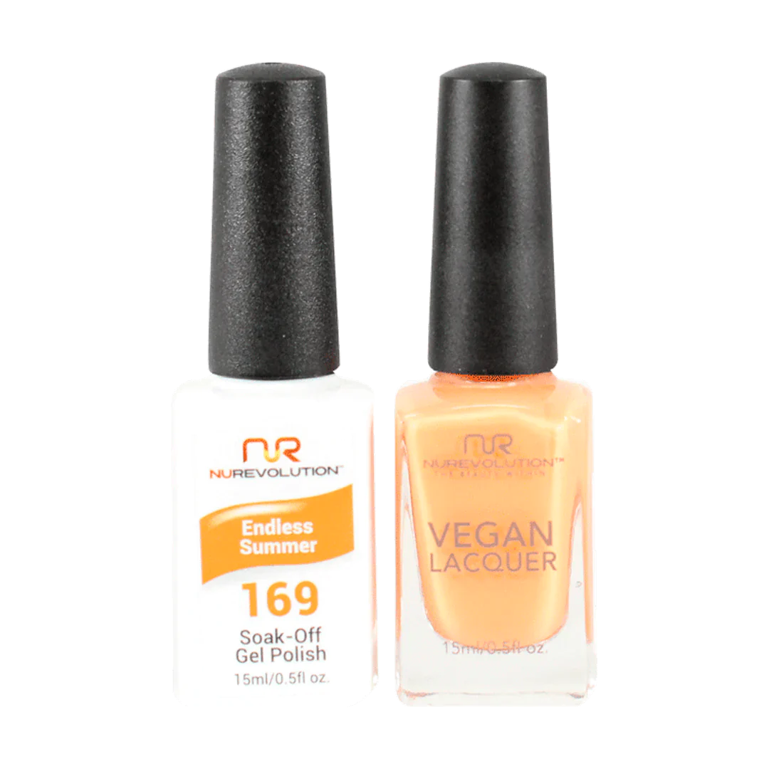 Durable nail lacquer-NuRevolution Trio Duo Gel & Lacquer 169 Endless Summer