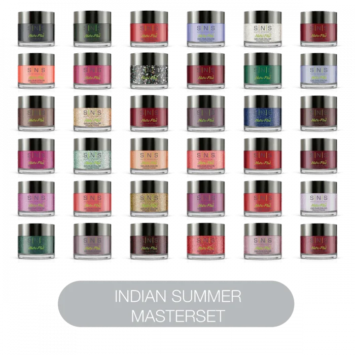 Neon nail gel tones-SNS Dip Powder Indian Summer Master Set