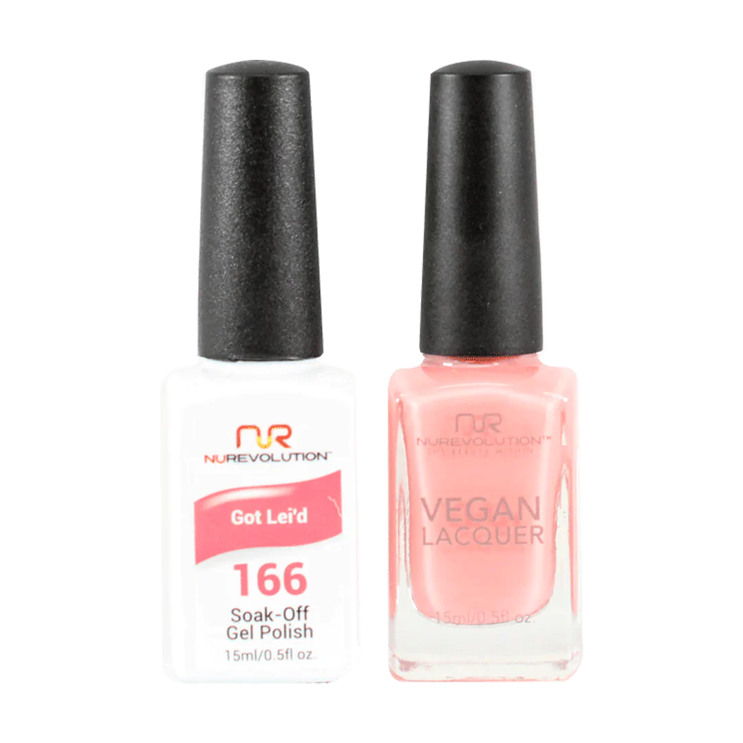 High-shine nail sealant-NuRevolution Trio Duo Gel & Lacquer 166 Got Lei'd