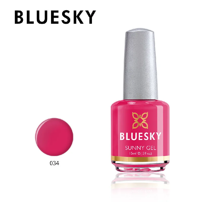 Cordless nail curing lamp-Bluesky Sunny Gel 15ml nail polish 034 PINK BIKINI