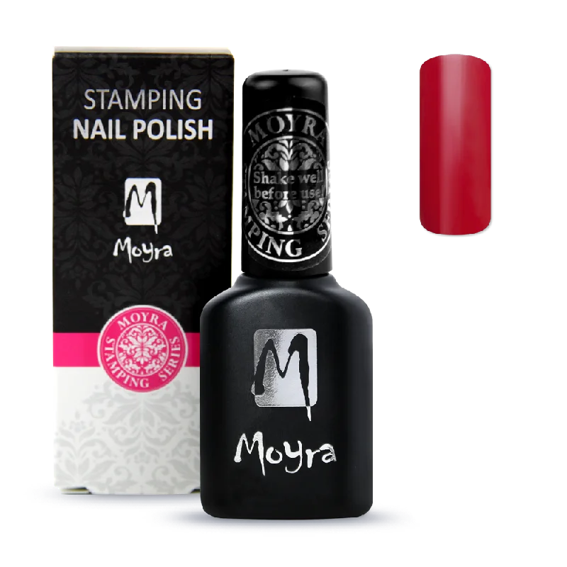 Gel nail polish starter packs-Moyra - Smart Polish (Slow-Drying) SPS05 Red Stamping Polish