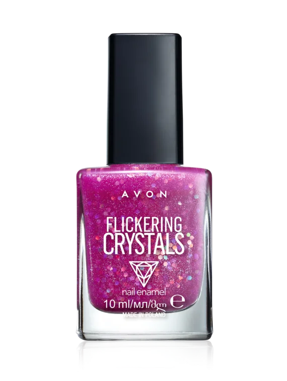 Eco-friendly nail varnish-Avon True Flickering Crystals Nail Enamel