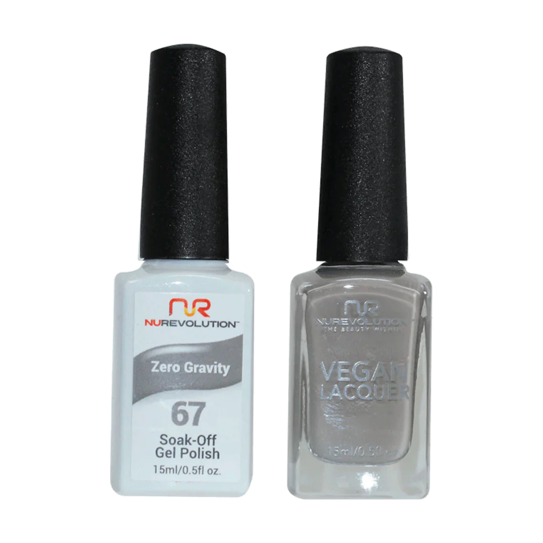 Smooth nail gel top coat-NuRevolution Trio Duo Gel & Lacquer 067 Zero Gravity