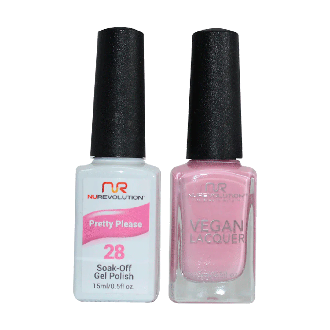 Strengthening nail polish-NuRevolution Trio Duo Gel & Lacquer 028 Pretty Please