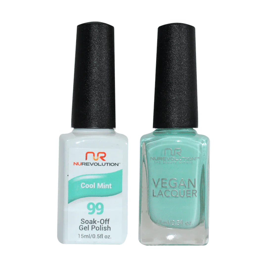 Hydrating nail balm-NuRevolution Trio Duo Gel & Lacquer 099 Cool Mint