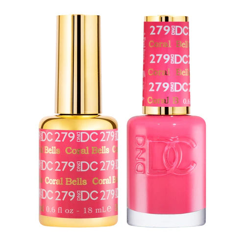 Mirror-effect nail powder-DND DC Duo - Coral Bells - 279