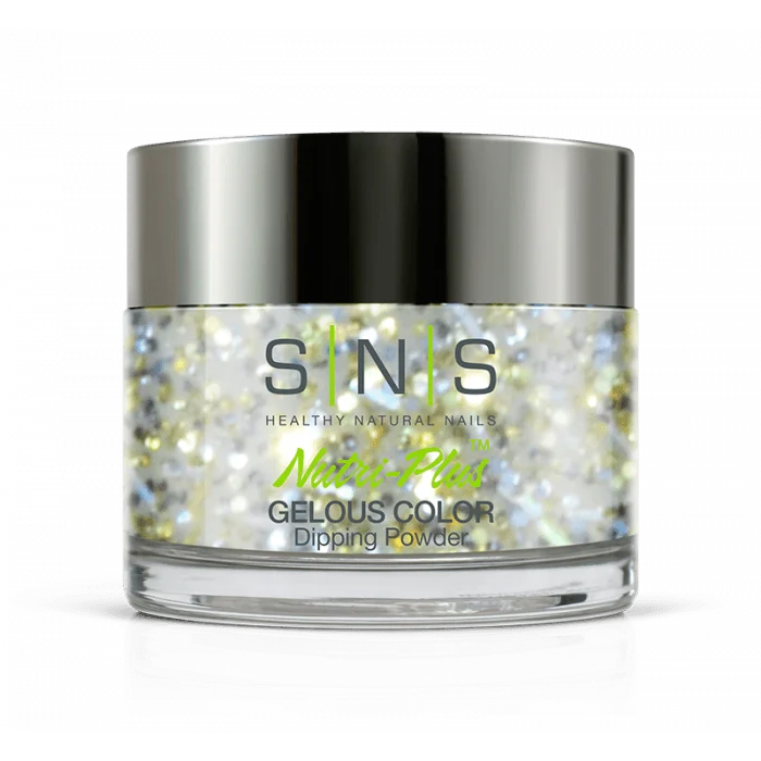 Holographic nail glitter-SNS Dip Powder WW05 Silver Bells