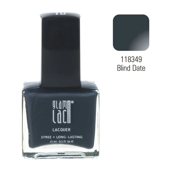 Soft nail polish top coat-GlamLac gel effect nail lacquer polish 15 ml, 118349 BLIND DATE