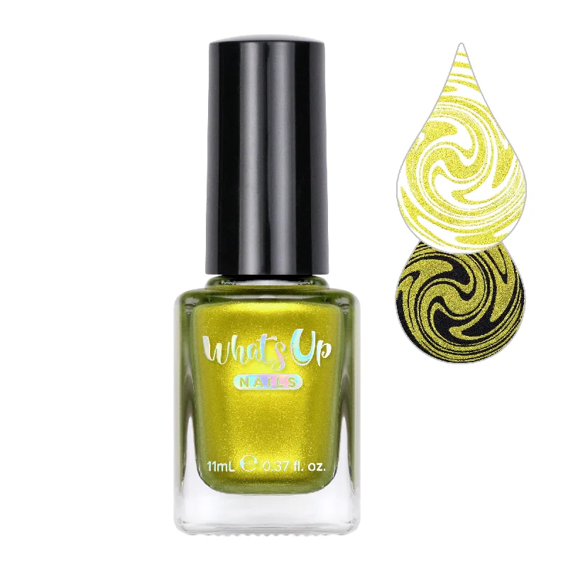 Chrome nail gel topper-Whats Up Nails - Greenback Miner Stamping Polish