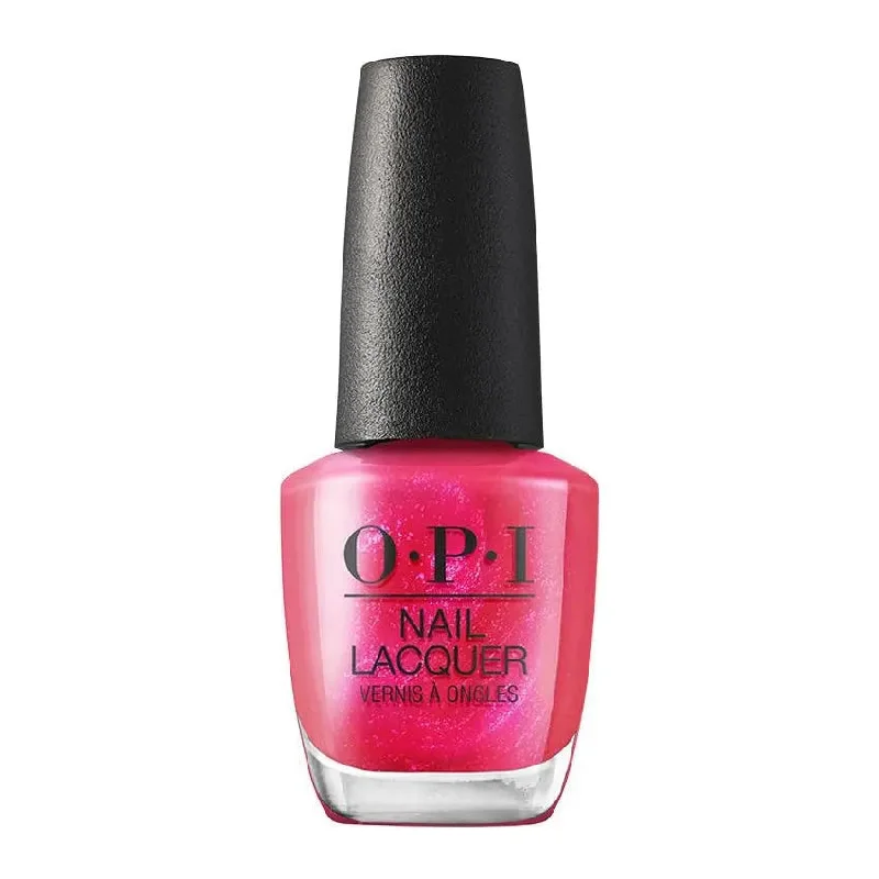 Shiny nail polish overlay-OPI Nail Lacquer Strawberry Waves Forever