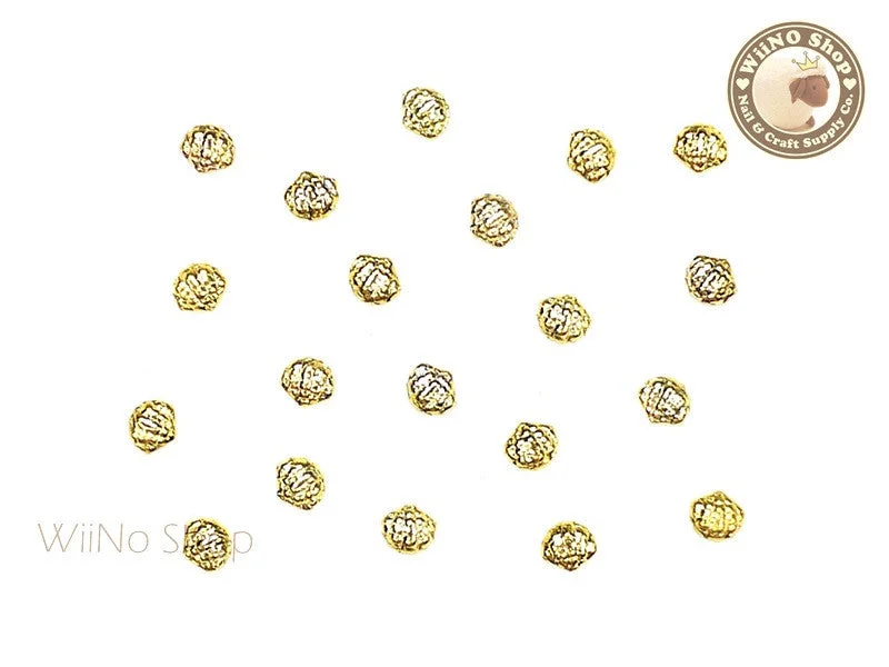 Rechargeable LED nail lamp-Gold Mini Cockle Seashell Metal Studs - 10 pcs