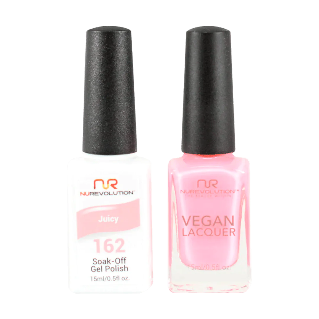 Fast-dry nail glue-NuRevolution Trio Duo Gel & Lacquer 162 Juicy