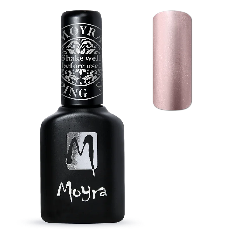 Neutral nail varnish shades-Moyra - FP 07 Rose Gold Foil Stamping Polish