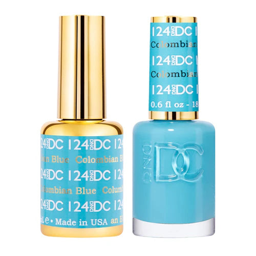 Eco-friendly nail polish-DND DC Duo - Colombian Blue - 124