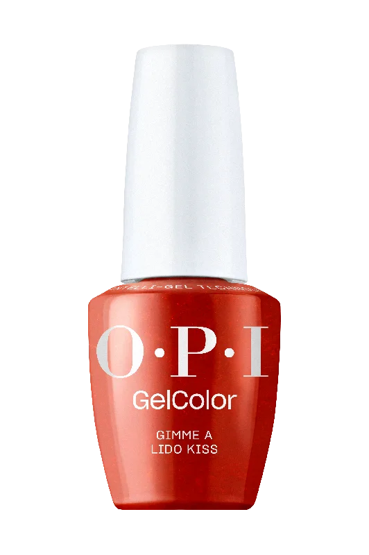 Chrome nail polish overlay-NEW! OPI GelColor Intelli-Gel Gimme a Lido Kiss 0.5 oz.