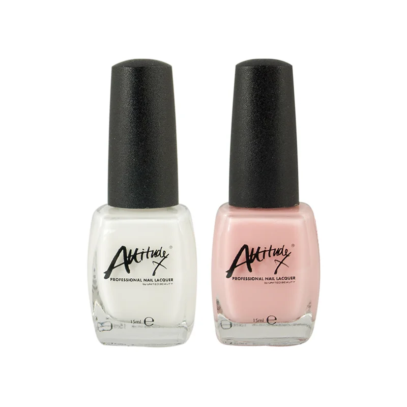 Durable nail lacquer-Vanilla Cream French Manicure Kit - 2 x 15ml