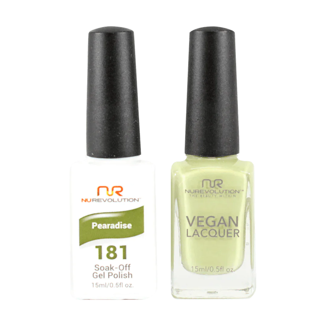 Anti-chip nail varnish-NuRevolution Trio Duo Gel & Lacquer 181 Pearadise