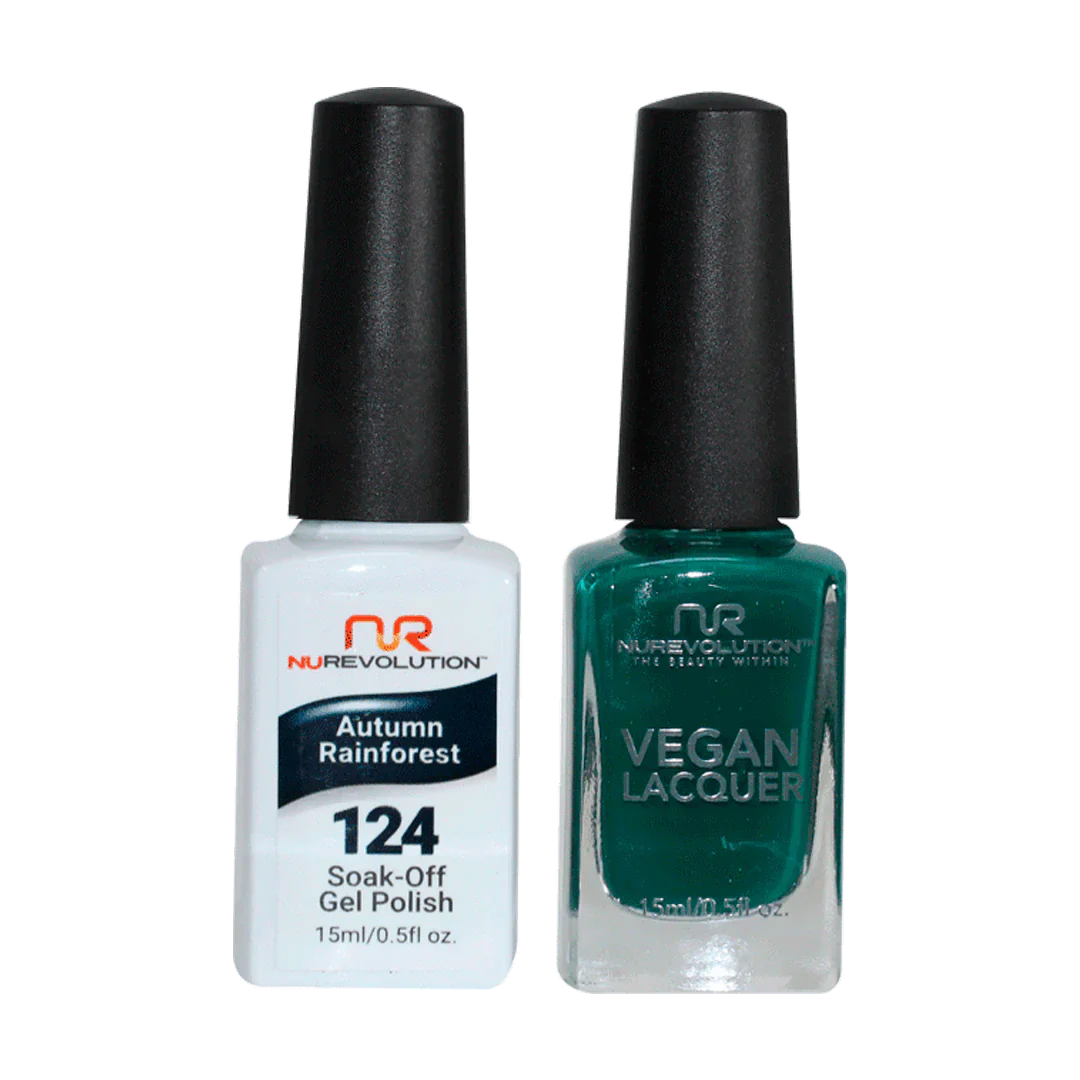 Eco-friendly nail gel-NuRevolution Trio Duo Gel & Lacquer 124 Autumn Rainforest