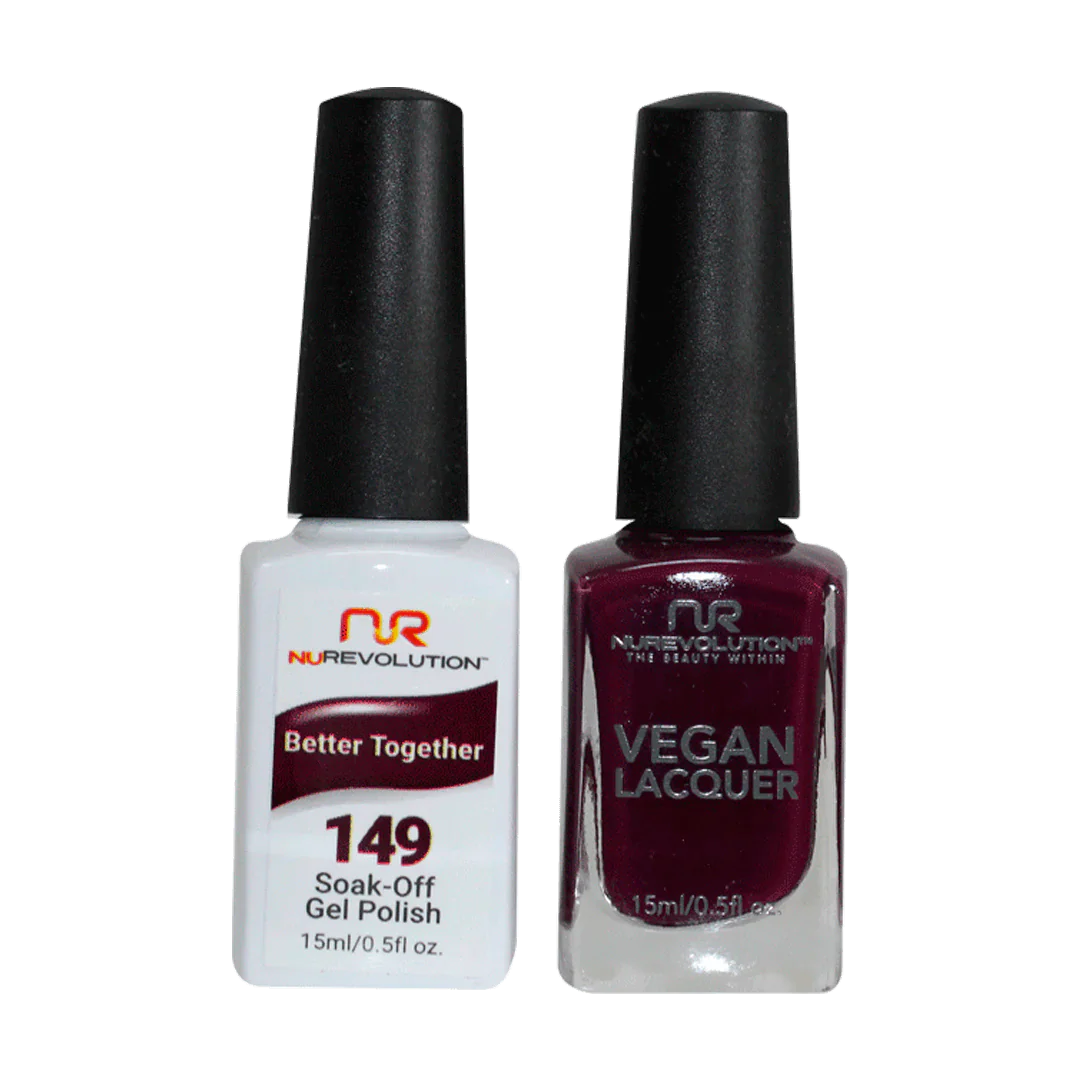 Smooth nail varnish top coat-NuRevolution Trio Duo Gel & Lacquer 149 Better Together